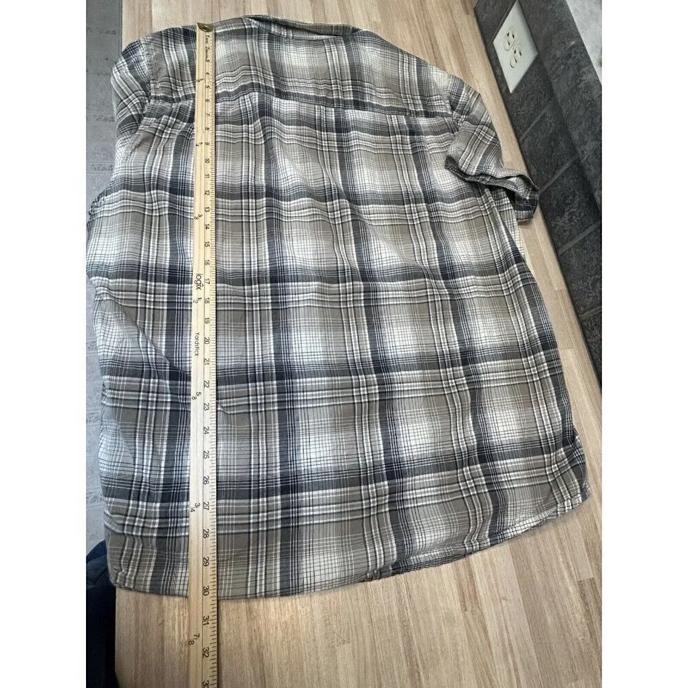 Toad&Co Shirt Mens XXL 2XL Plaid Smythy Short Sleeve Shirt Organic Cotton